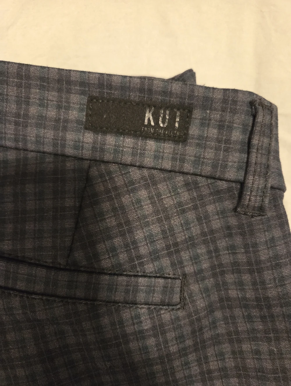 KUT Womens Gray Plaid Dress Pants - Classic Workwear - Picture 2 of 4
